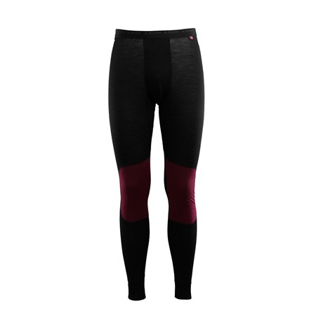 LightWool reinforced longs M's - Jet Black/Zinfandel XL