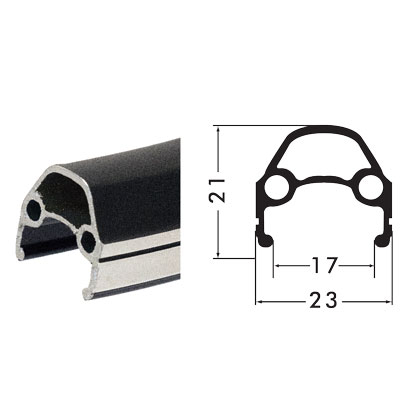 FRAMHJUL 28 (622) NAVD TOUR RS SVART/SILVER 2,4W