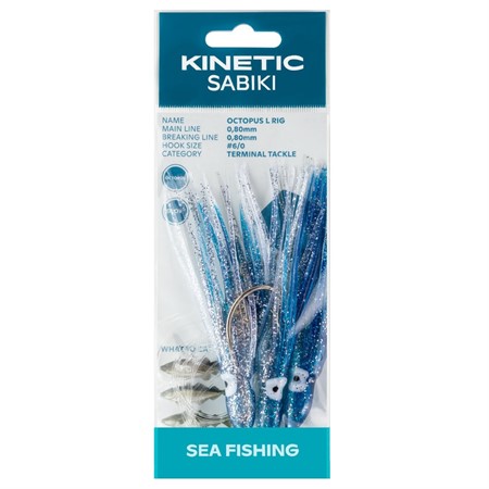 Kinetic Sabiki Octopus L #6/0 Blue/Red