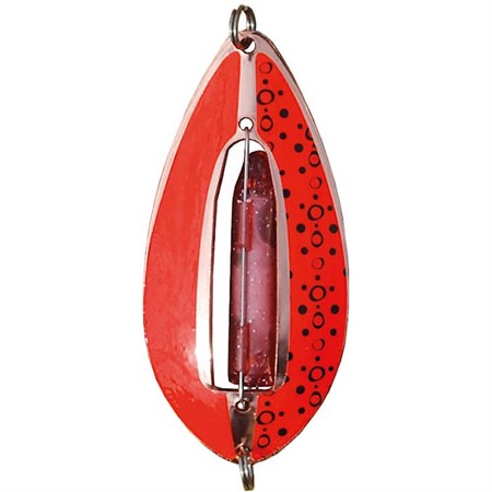 Muskus copper 81mm with red sticker and black dots